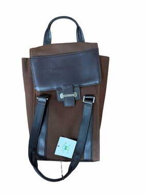 Cutter & Buck Brown Leather-Trim Tote Wine Holder Valet 2 bottles